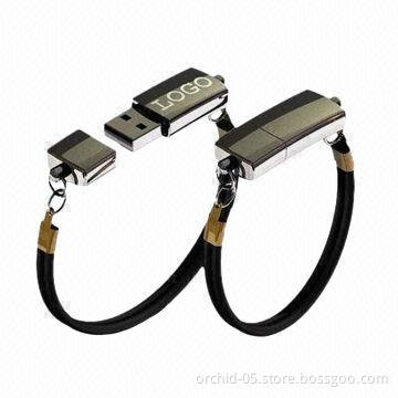 Bracelet OEM USB 3.0 Flash Drive with Spring Loaded Connector, Various Colors are Available